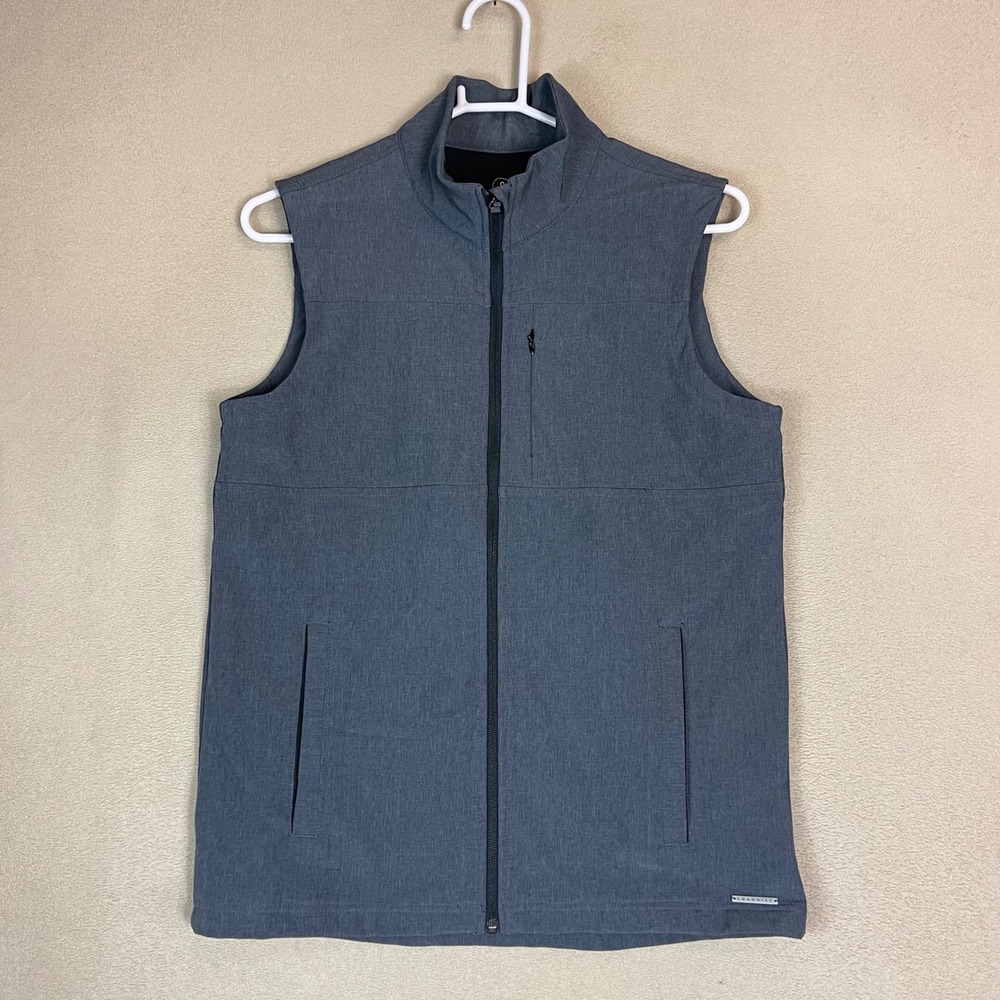 Swannies Vest Mens Small Gray Full Zip Sleeveless Golf Athletic Layer‎